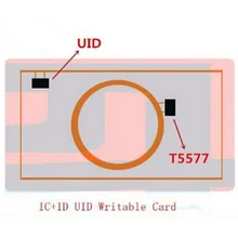 50 шт./лот) двойная карта с контролем доступа T5577 EM4305 сменных маркеров UID карта с возможностью перезаписи 125 кГц 13,56 МГц бесконтактные карты доступа Дубликат с настраиваемым потоком воздуха, клон kayfun