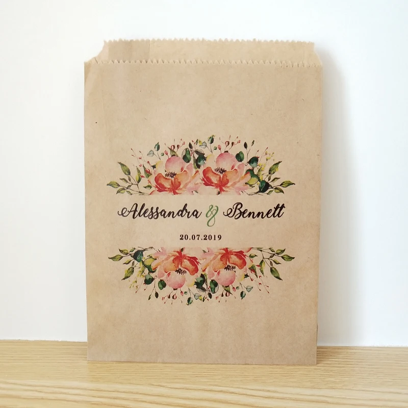 flower favor bags