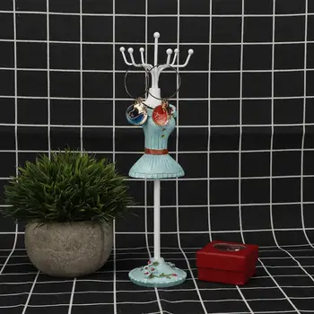 

Unique Metal Jewelry Display Necklace Showing Rack Pendant Earring Hanging Holder Bracelet Shelf Stand Display Organizer b