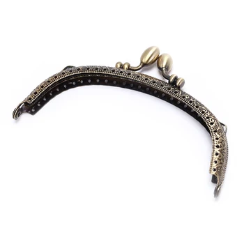 

12.5cm/8.5cm Metal Bronze DIY Purse Handbag Handle Coins Bags Clasp Lock Frame