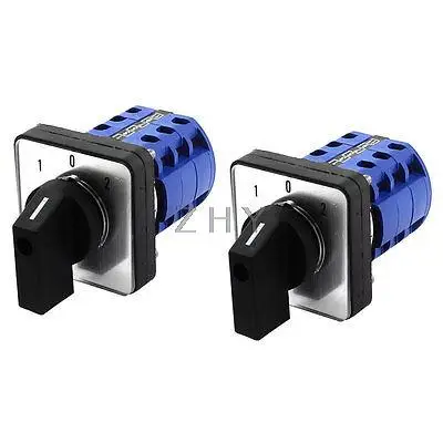 

2 Pcs 660V 16A Electric Control 12 Terminal 3 Position Rotary Combination Switch