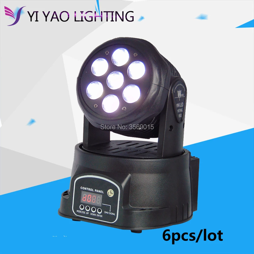 

6pcs/lot led wash Effect Wash Lightig Moving Head Light DMX512 for DJ Club Disco Stage Party