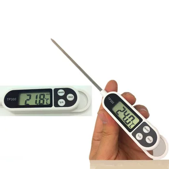 

Kitchen Food Electronic Digital Meat Thermometer Stainless Steel Needle Plug-in Water Thermometer Tool