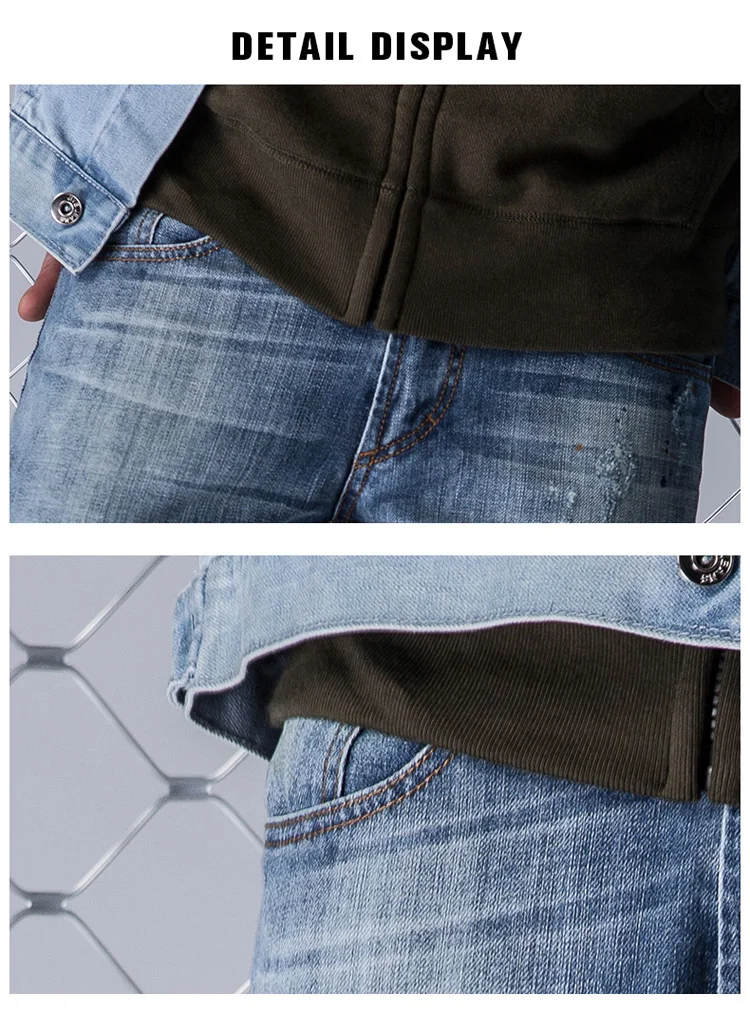 Новинка 2017 года осень Для мужчин прямые джинсы Мотобрюки плюс Размеры Высокое качество Мягкий Повседневное хлопок Костюмы Человек совета