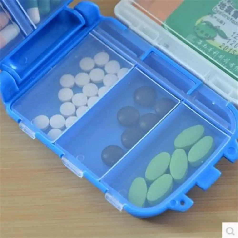 

PERNEAKY Weekly Sort Folding Vitamin Medicine Tablet Drug Pill Box Case Portable Container Organizer Weekly Tablet Pill Medicine