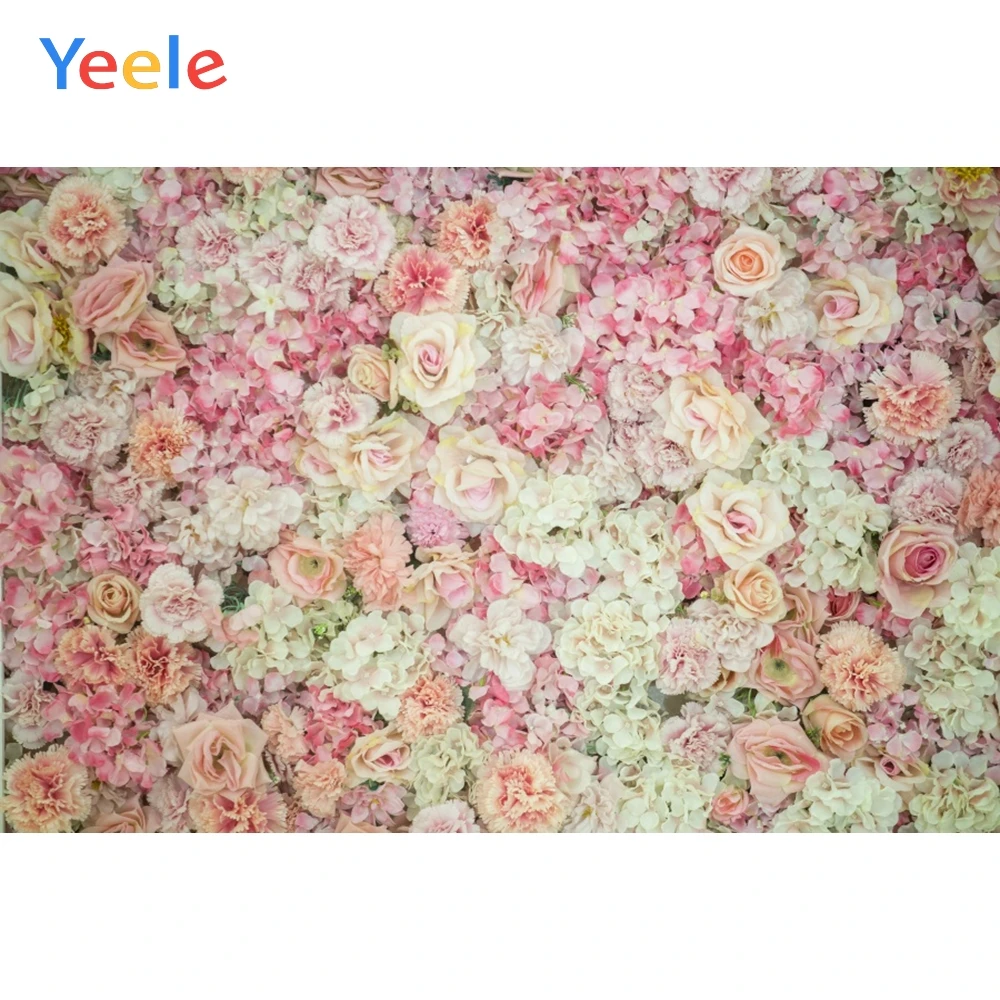

Yeele Flowers Backdrop Pure Flowers Roses Wedding Photocall Party Photography Background Photographic Backdrops for Photo Studio