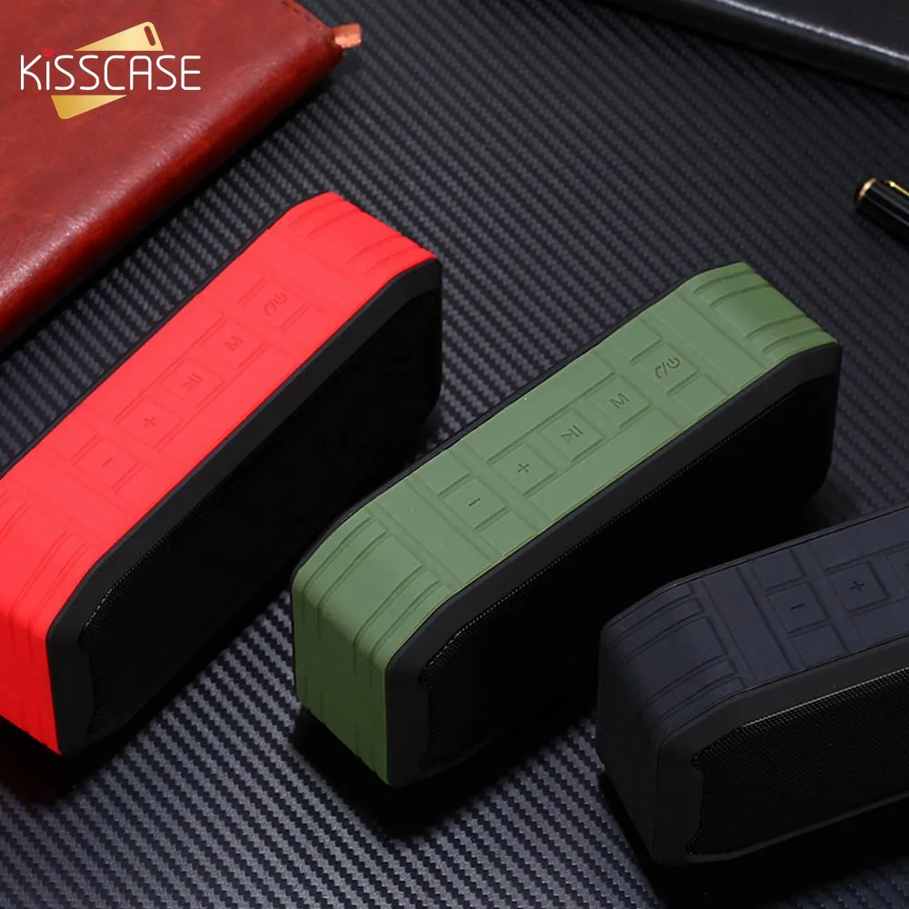 KISSCASE Мини Bluetooth динамик портативный беспроводной динамик водонепроницаемый сабвуфер 3D стерео музыка Hi-Fi объемная система громкий динамик