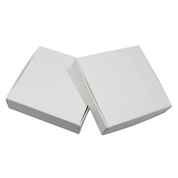 

9.5x9.5x3cm White Cardboard Packing Gifts Box DIY Cookies Candy Wrapping for Wedding Decoration Foldable Paper Event Party Boxes