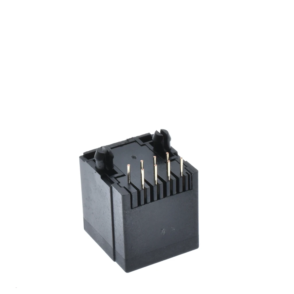 100 шт. x RJ45 5224 8C пластиковый PCB модульный разъем сетевой LAN 180 градусов верхний вход