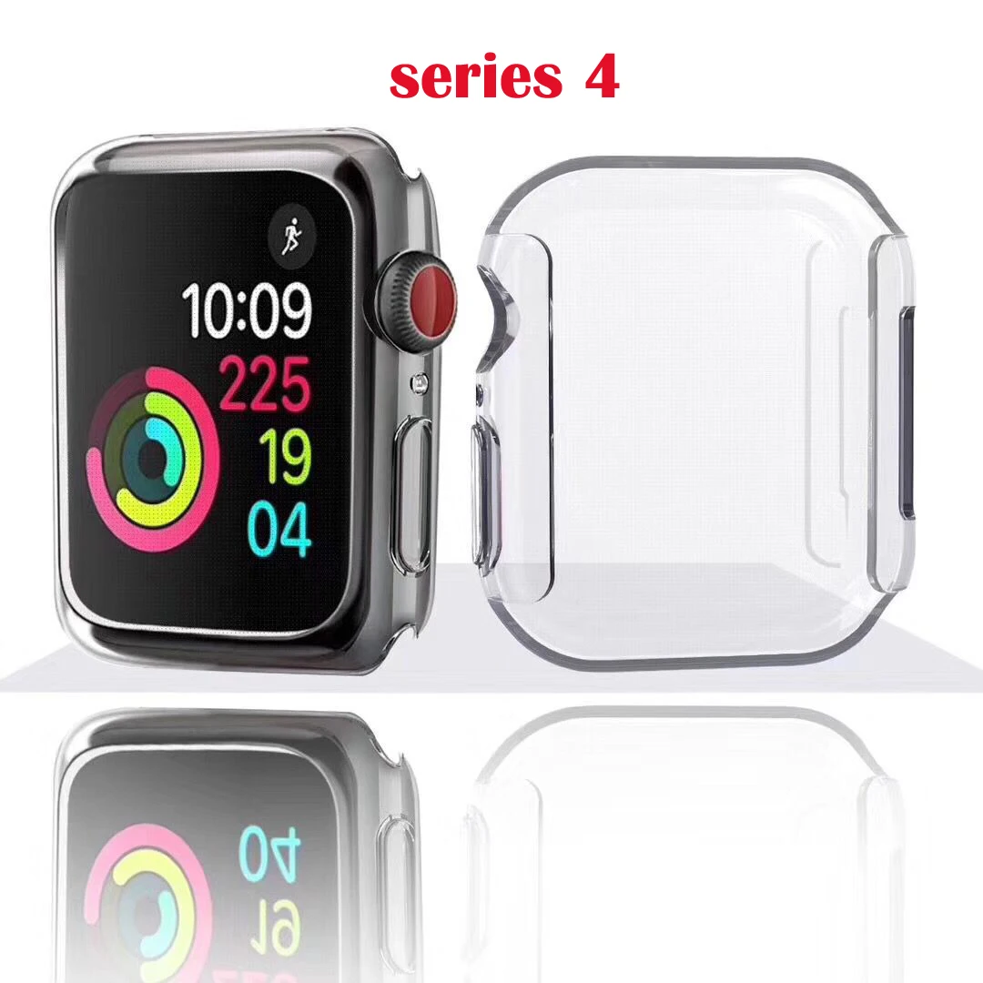 

2018 new Soft Silicone TPU Protective Cover clear Case for Apple Watch Series 4 shell 40mm 44mm