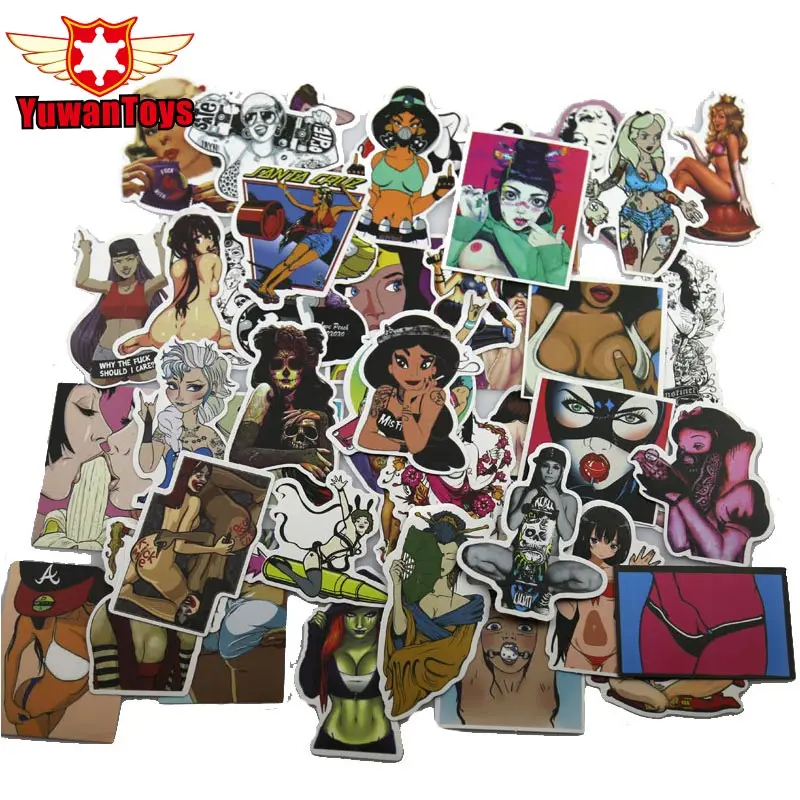 

PVC Beauty Mix Sexy Girl Dirty Personality Cool Stickers Notebook Refrigerator Skateboard Trolley Case Decals Backpack Tables