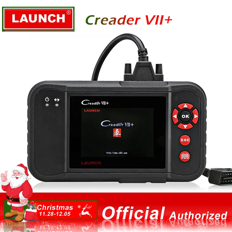 LAUNCH X431 Creader VII+ OBD2 Car Code Reader Scanner Auto Diagnostic Tool for Engine Transmission ABS Airbag Creader VII Plus