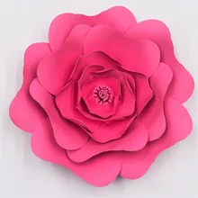 DIY большая Роза гигантские Бумажные цветы для свадебных фонов украшения бумажные поделки для детской комнаты день рождения видео-обучающие материалы