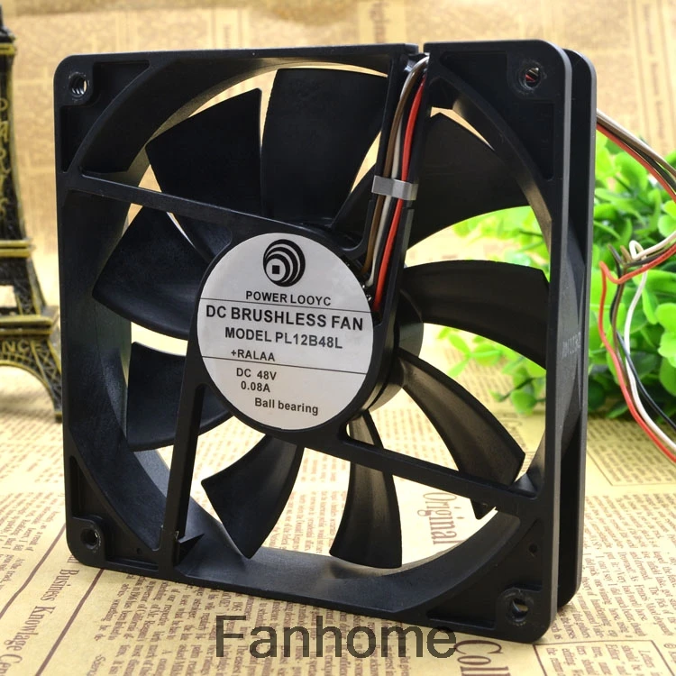 Бесшумный вентилятор 12 см для Power POWER LOGIC 12025 PL12B48L DC48V 0.08A | Компьютеры и офис