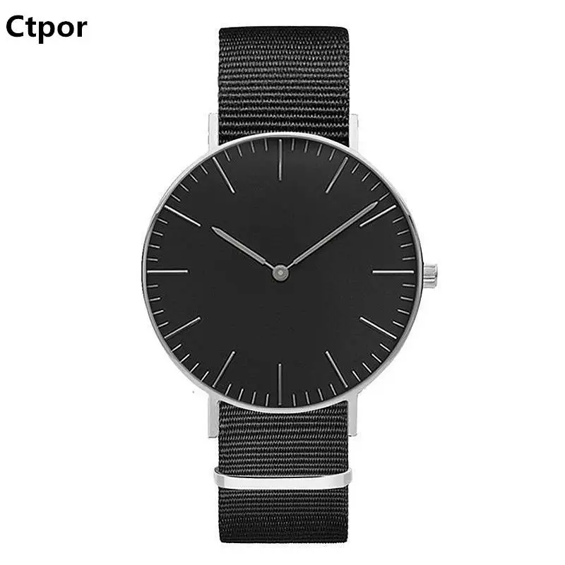 Простые часы без логотипа Ctpor фирменный дизайн мужские часы черный ремешок из нержавеющей стали модные мужские кварцевые часы тонкие новые FD1301 - Цвет: 8