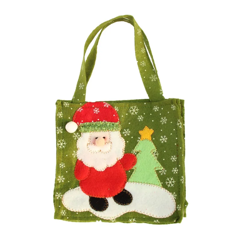 Красная цветная Рождественская елка Санта Клаус Снеговик узор Конфета сумка сумки для дома вечерние украшения Подарочная сумка Рождественские принадлежности - Цвет: green bag old man