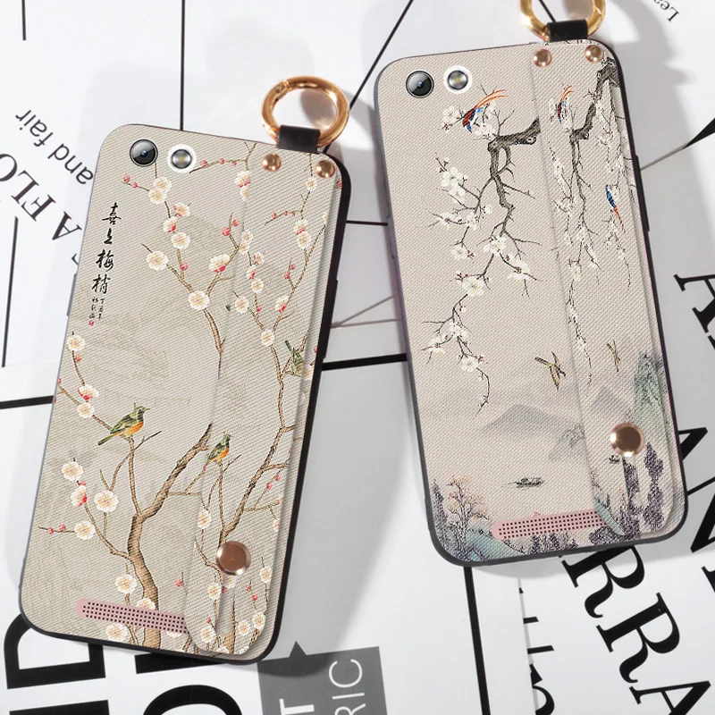 

3D Embossed Flowers Case For Highscreen Power Ice Hand Cover Wrist Strap Cases For Highscreen Power Rage Capa Stand Coque