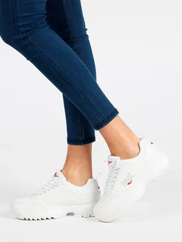 

White sneakers with high sole