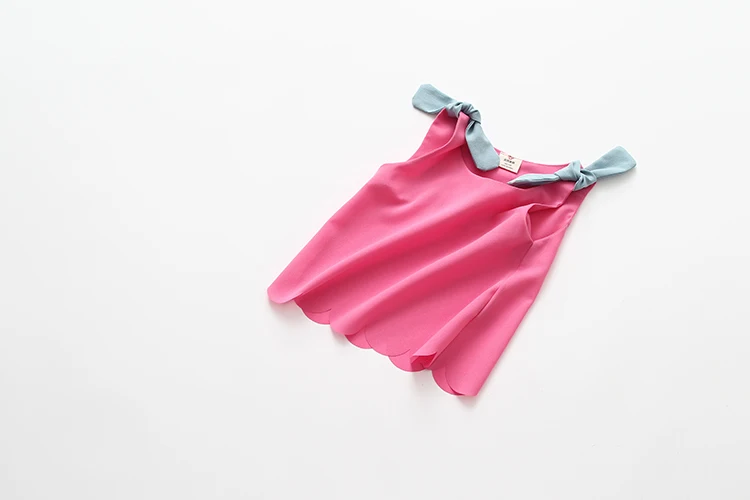 Girls Tops 2018 Summer Cotton Candy Color Orange Black White Blue Yellow Pink Purple Sleeveless O-Neck Chiffon T-Shirt Baby Girl (33)