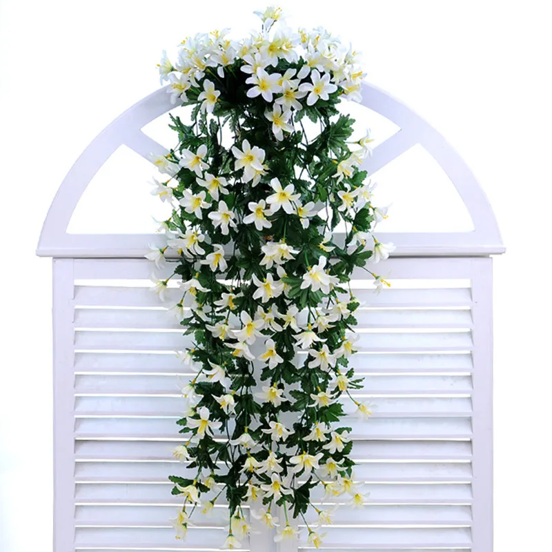 2pc Violet Hanging Basket Flower Artificial Simulation Wall hanging Flower Decoration Orchid Violet Vine Rattan For Home Balcony 2pc Violet Hanging Basket Flower Artificial Simulation Wall hanging Flower Decoration Orchid Violet Vine Rattan For Home Balcony