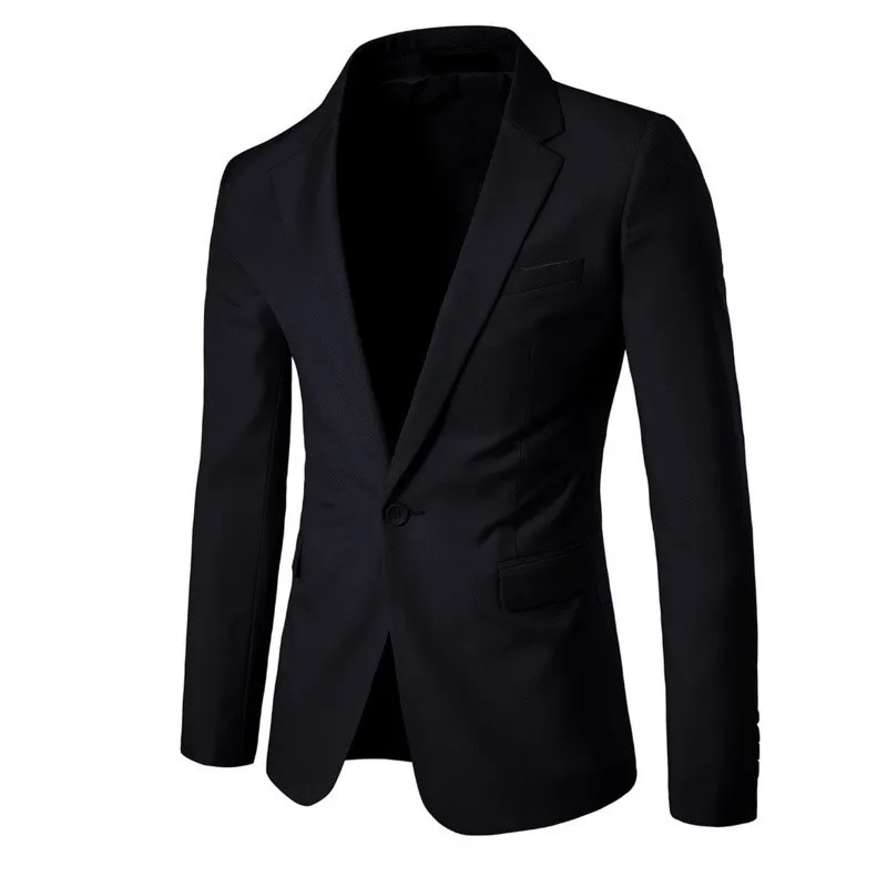 MIICOOPIE Для мужчин s Марка Blazer британский стиль Повседневное Slim Fit пиджак мужской одна кнопка Пиджаки Для мужчин пальто мужской костюм Размеры