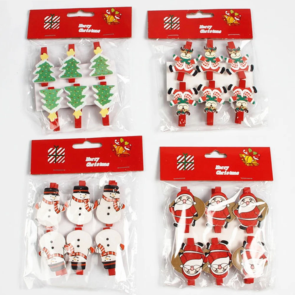 6Pcs-Mini-Colored-Spring-Wooden-Paper-Clips-Clothes-Photo-Paper-Peg-Pin-Clothespin-Craft-Clips-Christmas