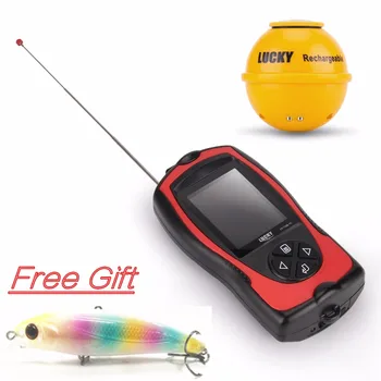 

Wireless Fish Finder Echo Sounder Lucky FF1108-1CWLA Remote Sonar Sensor 45M Water Depth High Definition LCD Fish Detector Lur