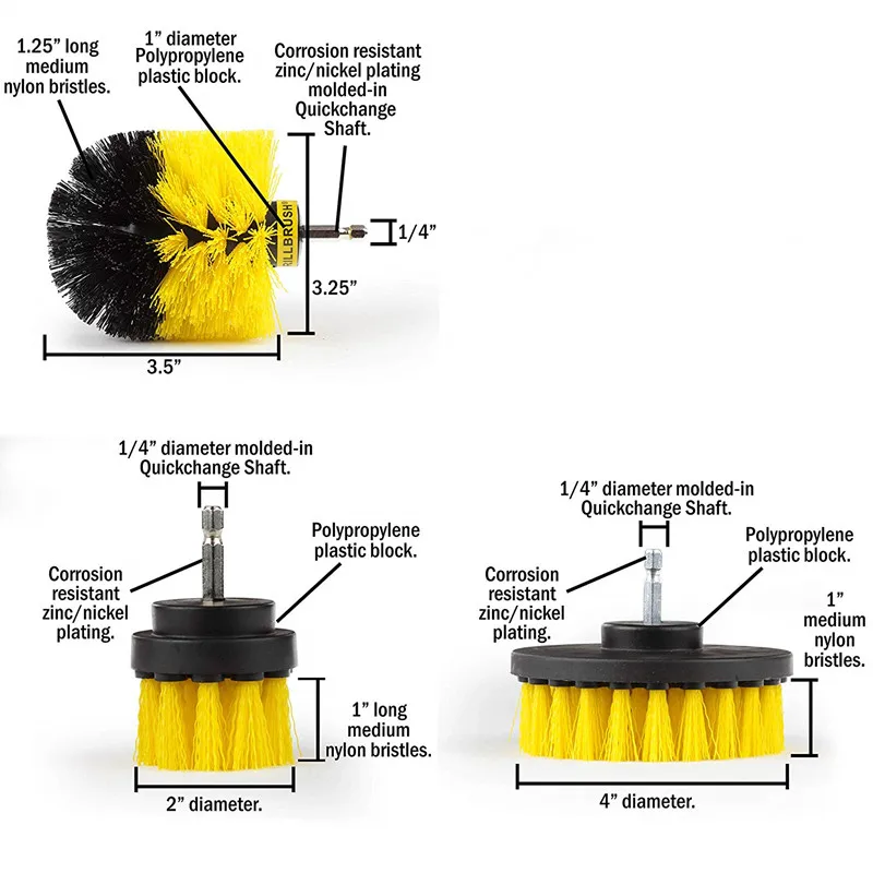 3pcsSet Power Scrubber Brush Drill Brush (4)