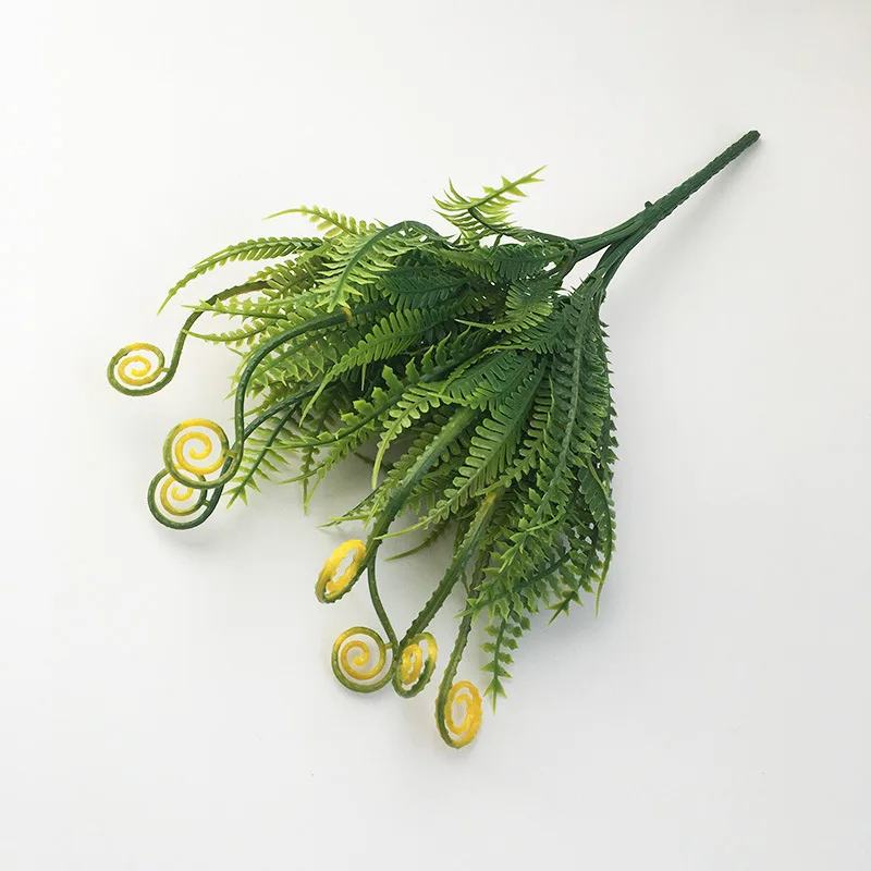 Искусственные зеленые растения гиппокамп трава поддельные пластиковые цветы настенные аксессуары садовый стол с домашним декором Декор 52816 - Цвет: B