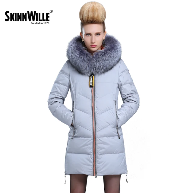 Skinnwille 2018 Куртка Женская Зимняя Пальто Женское Зимняя Куртка Для Женщин Парка Женская Парка С Мехом Женская Куртка С Капюшоном Полиэстер