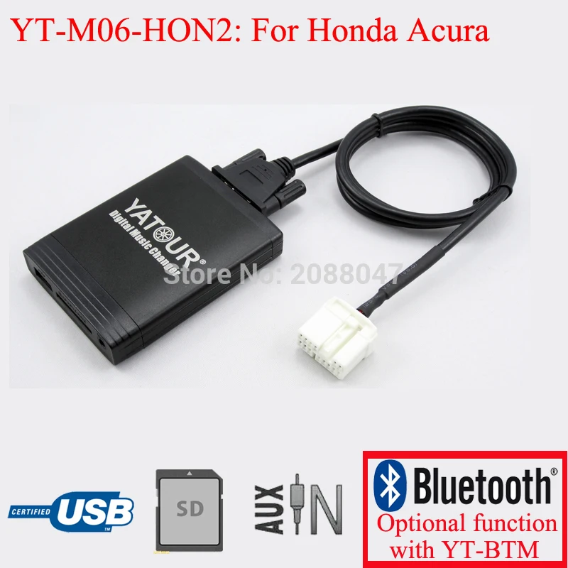 Автомобильный радиоприемник Yatour USB SD AUX цифровой интерфейс для Acura Honda Accord Civic CRV