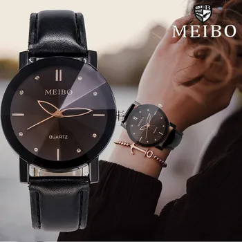 

Fashion Women Leather Quartz Watches Casual MEIBO Brand Ladies Dress Wristwatches Gift Clock Relogio Feminino Dropshipping