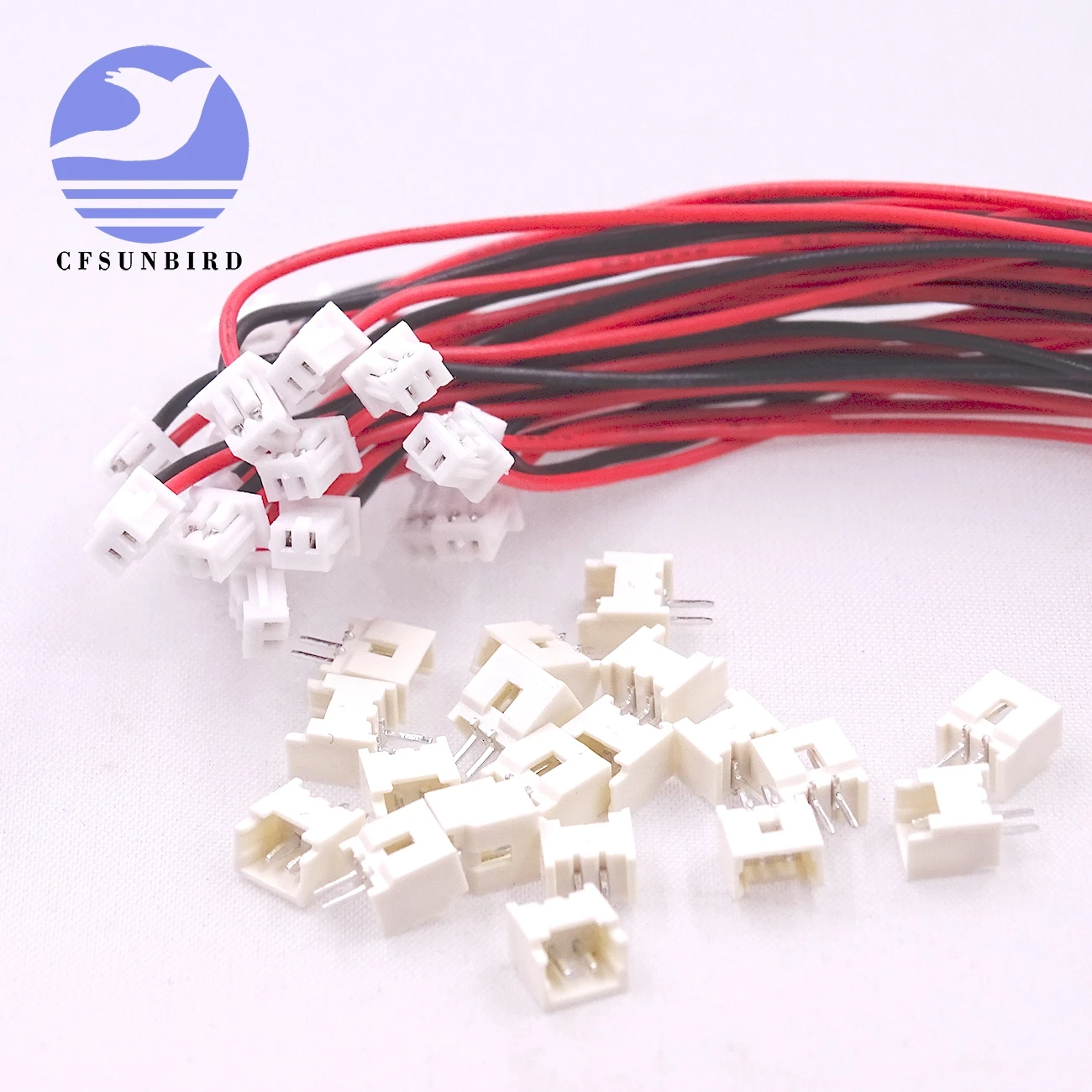 20pcs/set JST Connectors 1.25MM 2 Pin Connector with Wires Cables 100MM