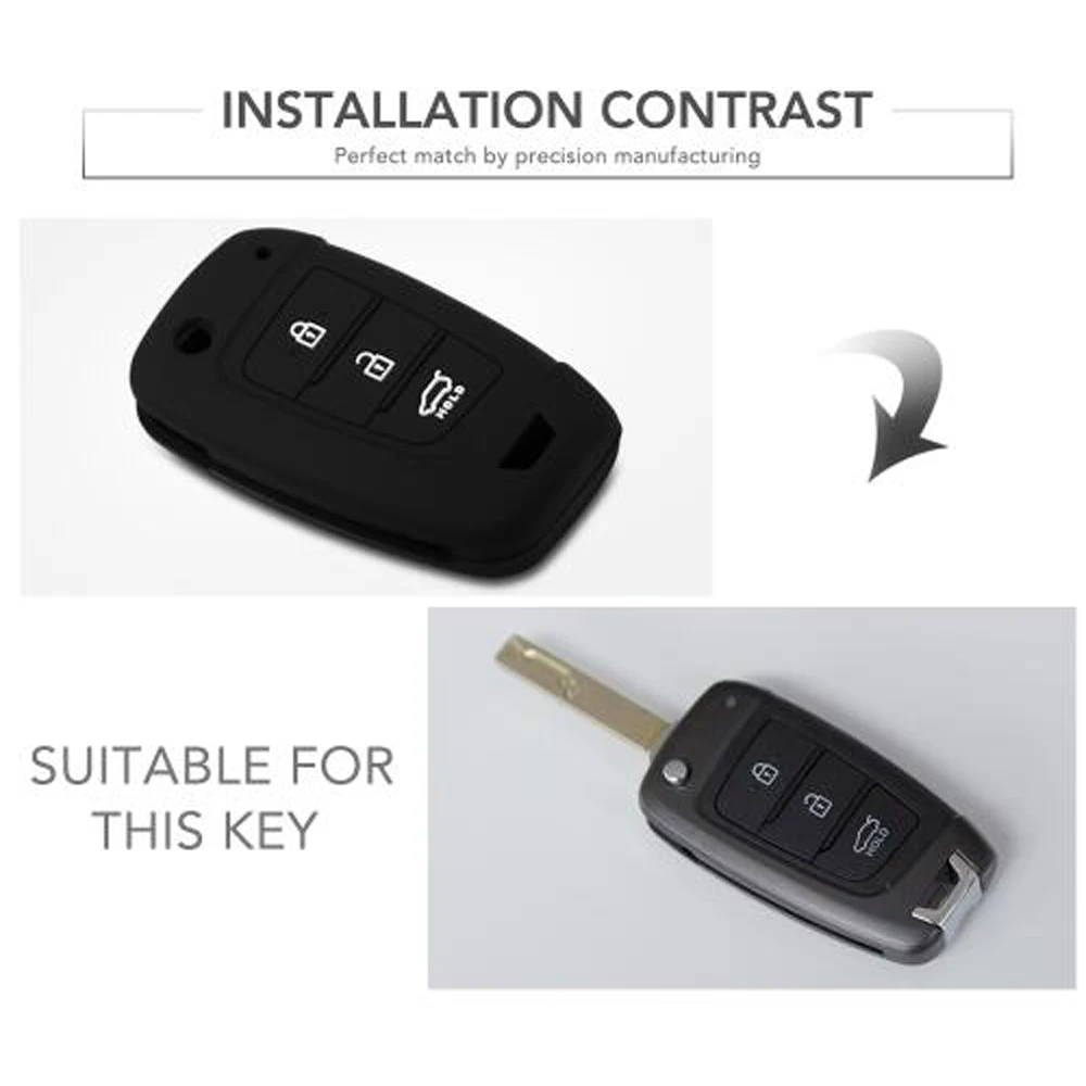 Чехол силиконовый для Hyundai Solaris 2 Elantra i30 i35 i40 Tucson 2015 2016 2017 2018 2019|Дискодержатель| |