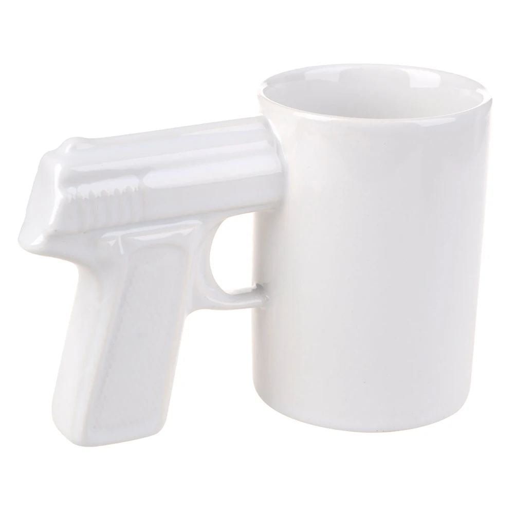 1 шт. кофейные чашки и кружки с пистолетной рукояткой, забавная кружка с пистолетом, чашка для чая и молока, креативная офисная керамическая кофейная кружка, посуда для напитков