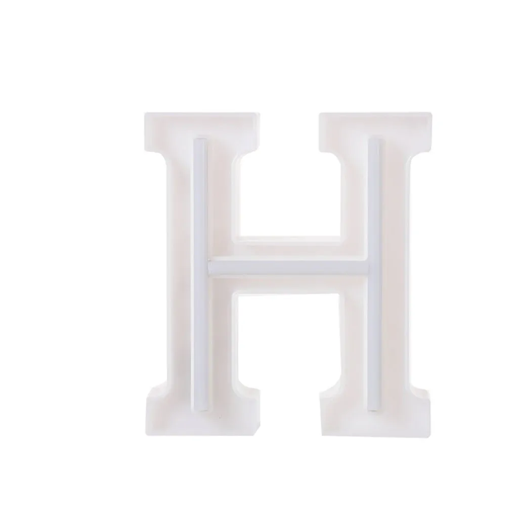 LED USB Letter Lights Light Up White Plastic Letters Standing Hanging A-Z symbol decorative letters holiday led night lights
