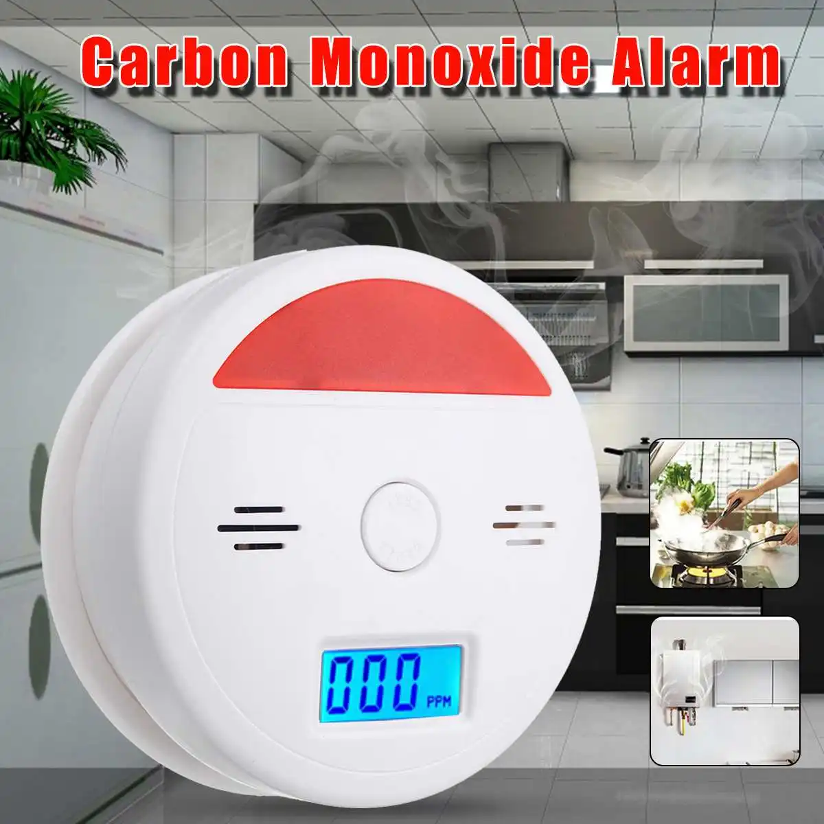 

LCD CO Gas Carbon Sensor Detector Monoxide Alarm Monitor Alarma Cocina Monoxide Poisoning Alarm Detector 3 Meter 85DB Warning