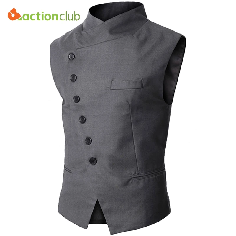 Mens Vest Men High Quality Black Gray Formal Business Men
