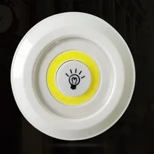 Ультра яркий батарейный блок COB Светодиодные шайбы под шкафом освещение фонарик для шкафа шкаф лестница Прихожая Ночная лампа