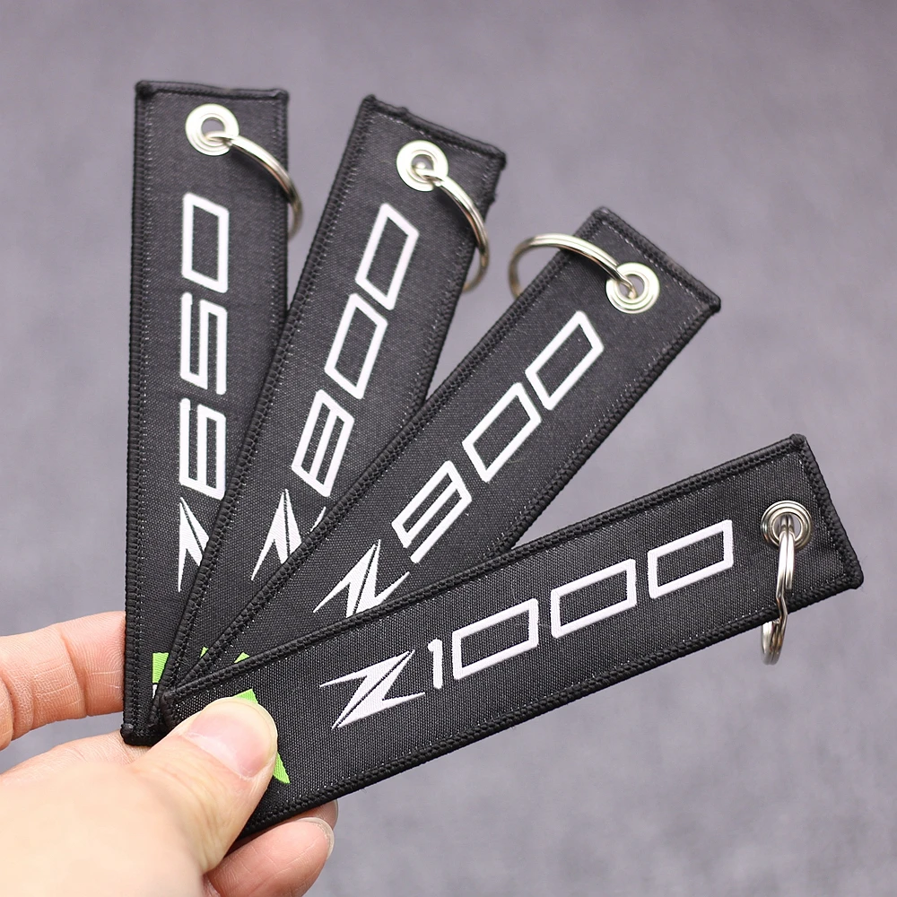 Embroidery Key Holder Chain Collection Keychain for Kawasaki Z650 Z800
