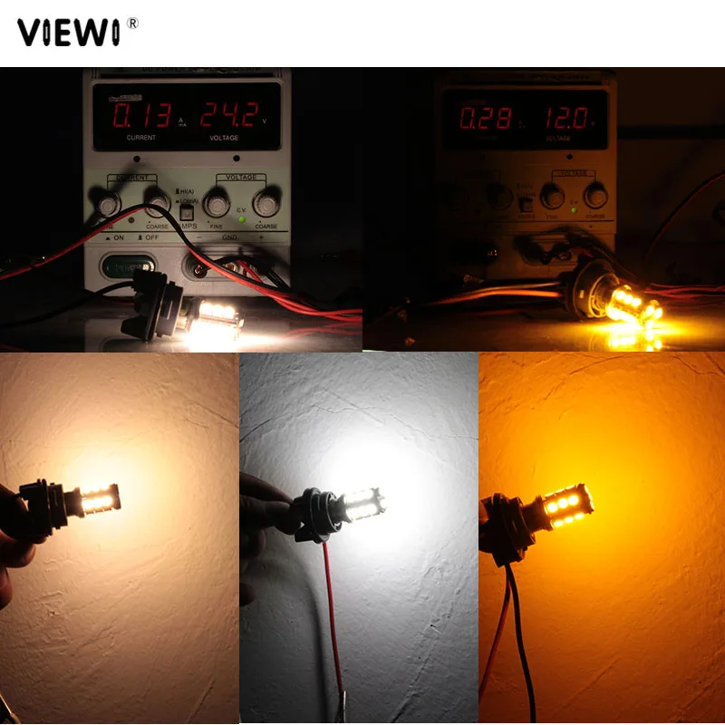 Светодиодсветодиодный лампа T20 LED W21W W21/5W WY21W 7440 7443 светодиодная Одиночная 12 В 24 4 Вт