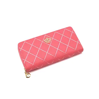 

2017 New Fashion Women Leather Long Wallet Cute Lady Thread Purse Girl PU Leather Clutch Bag Card Holder