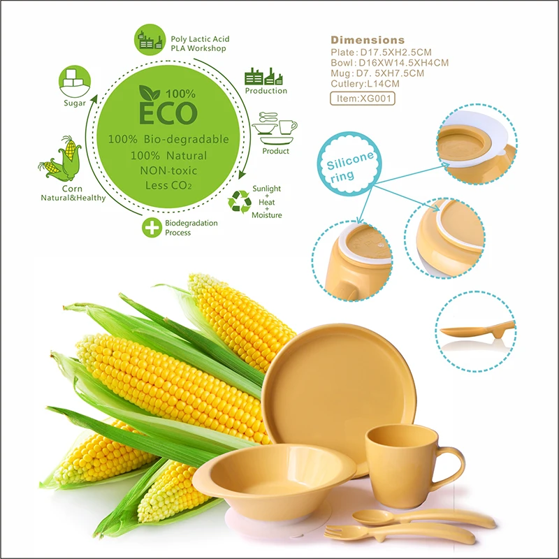 Children Tableware Plate Baby Feeding Dish Corn Silicon Kids Plate Baby Anti Slip Eco Friendly Material Food Container Toddlers (8)