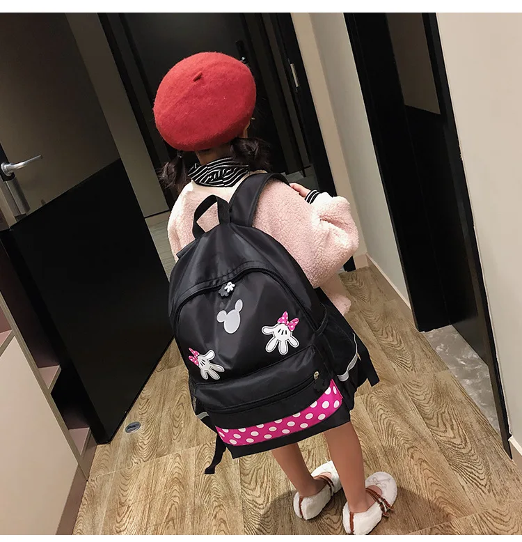 Микки Минни рюкзак на молнии женская сумка для женщин 2019 подростков девочек большие рюкзаки школьная сумка женская сумка Mochila Feminina