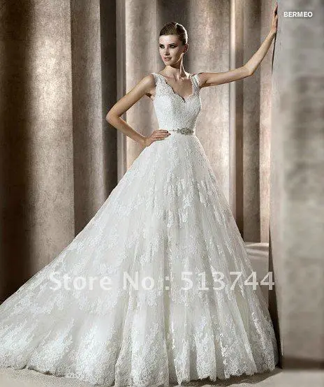 Le White Ivory Over Lace Wedding Dress Custom Any Color Size In Le White Ivory Over Lace Wedding Dress Custom Any Color Size