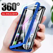 Роскошный 360 Полный чехол для телефона на huawei Honor 9 9 Lite 8X Max 7A 7C Pro защитный чехол с закаленным стеклом 7A 9 Lite чехол