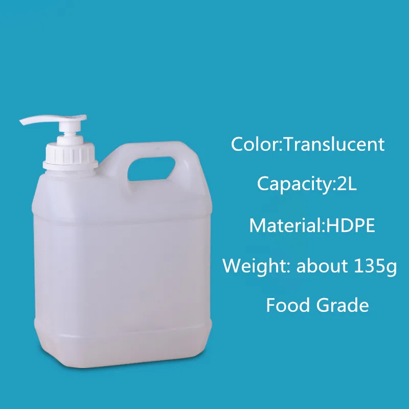 Пустой дозатор жидкого мыла портативный насосный дозатор пластиковый спрей бутылка шампунь лосьон пена контейнер для воды 250 мл/500 мл/1000 мл - Цвет: 2L translucent
