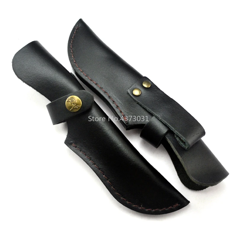 Черный ножны Набор ножей кожаный Универсальный пользовательский кожаный чехол небольшой прямой нож кожаный чехол для кемпинга карманный инструмент