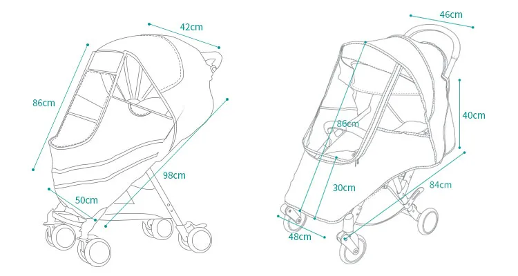 Универсальный Водонепроницаемый дождевик с защитой от ультрафиолета, аксессуары для детской коляски на молнии, детские коляски с защитой от ветра и пыли