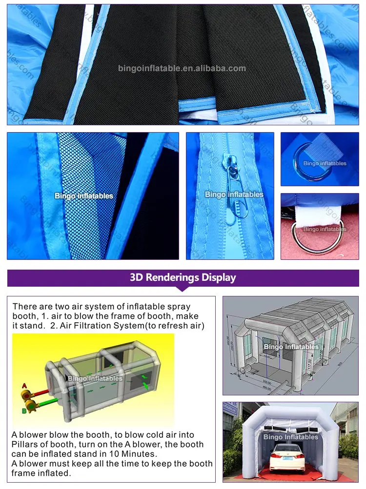26,2 футов x 15.4ft x 9.8ft надувная покрасочная камера/палатка для покраски автомобиля/стенд Краски Китай-Игрушка палатки